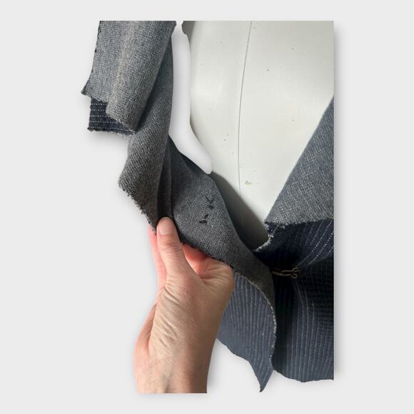 Aratta Silent Journey Drapey Asymmetrical Wrap Cardigan Navy Blue S Edgy Boho - Picture 7 of 11